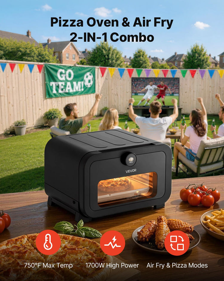 Pizza Oven 8 Presets Electric Pizza Ovens Air Fry Combo