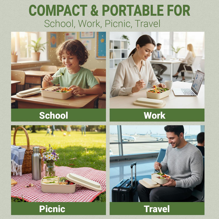 Silicone Bento Box Lunch Box for Adults