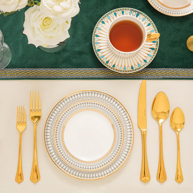 40 Pcs Gold Silverware Set (40 Count)