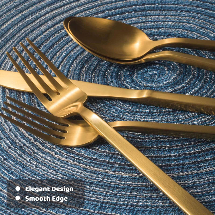 Cube Gold 45 Piece Flatware Set (14.25 Count)