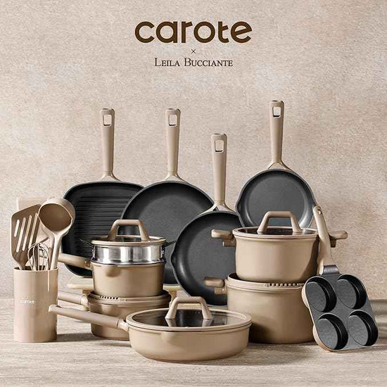 CAROTE 31PCS Pots and Pans Set, Nonstick Cookware Set Kitchen Non Stick Induction Titanium Cookware Non-toxic Granite Cooking set, PFOA Free