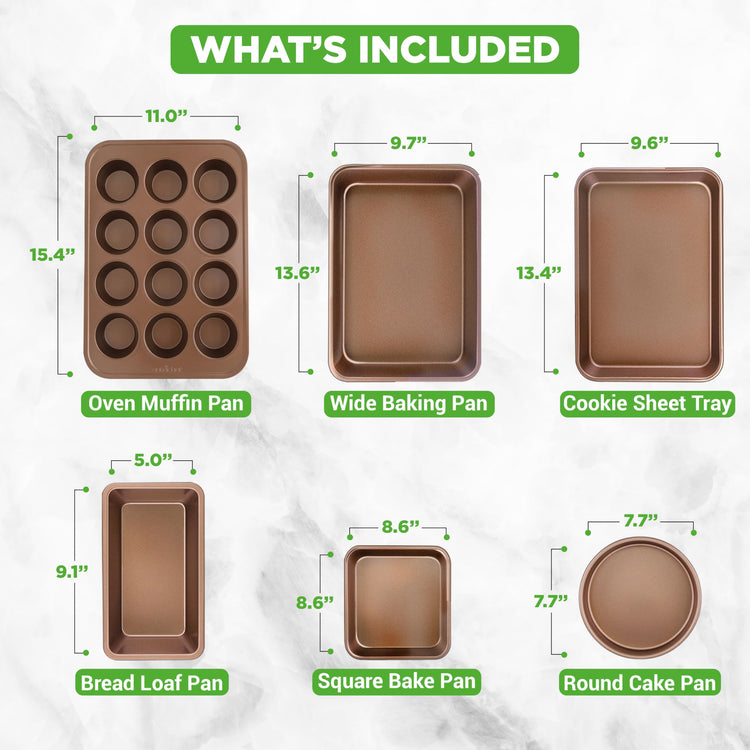 6 Piece Nonstick Bakeware Set