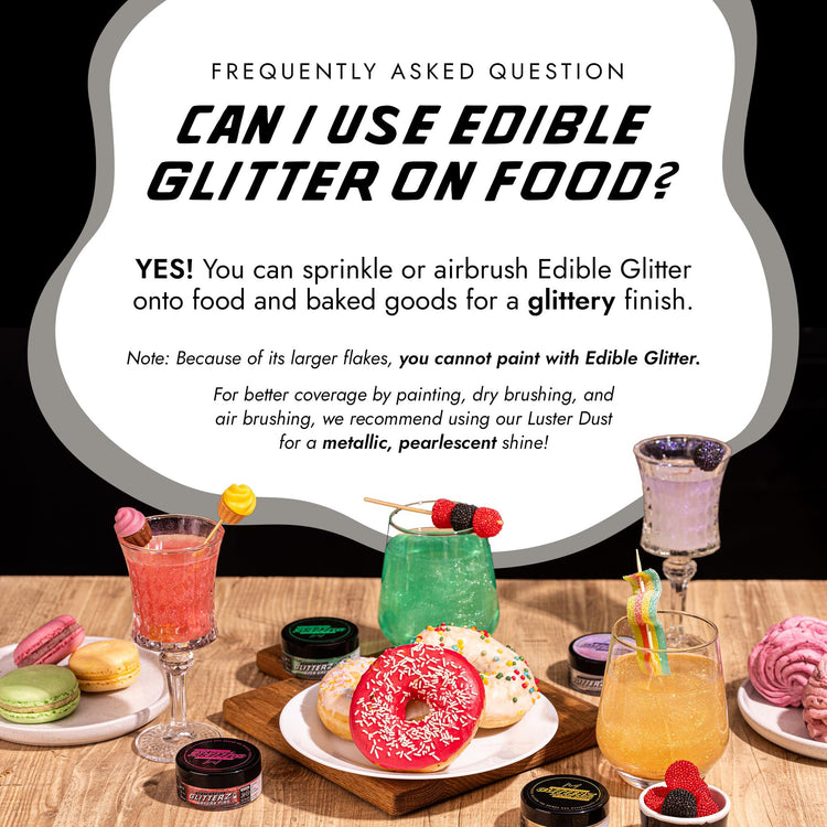 Silver Edible Glitter for Drinks & Cakes