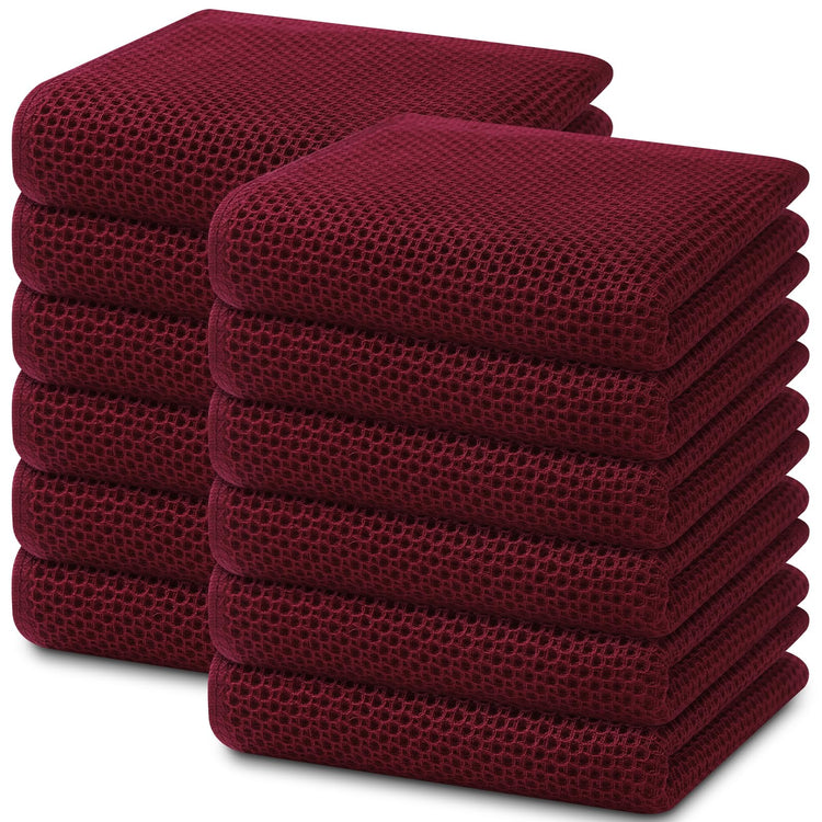 100% Cotton Waffle Weave Kitchen Dish Towels 12 (12 Count)