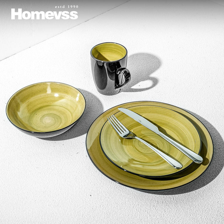 HomeVss Stoneware Sonoma 16pc Dinnerware Set