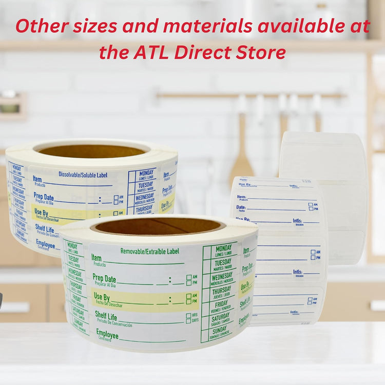 2x3 Dissolvable Food Labels, 500 Label Stickers, Bottle Labels for Storage Bins, Sticker Labels for Food containers, (500, Blank)