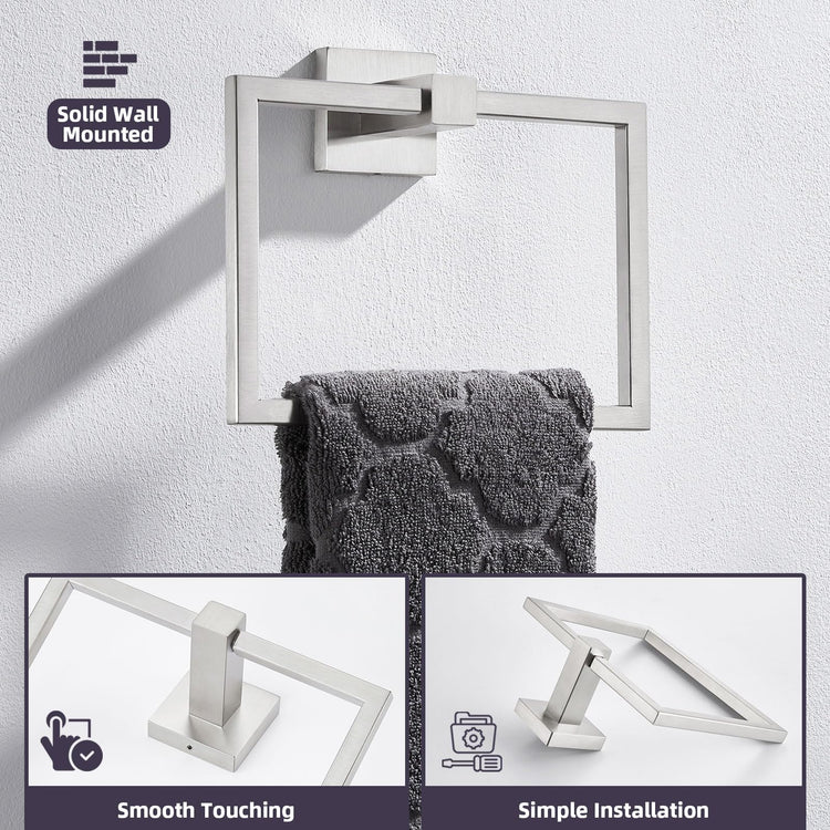 Square Towel Ring for Bathroom
