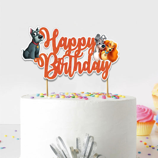 Lady and the Trmp Happy Birthday Cake Topper