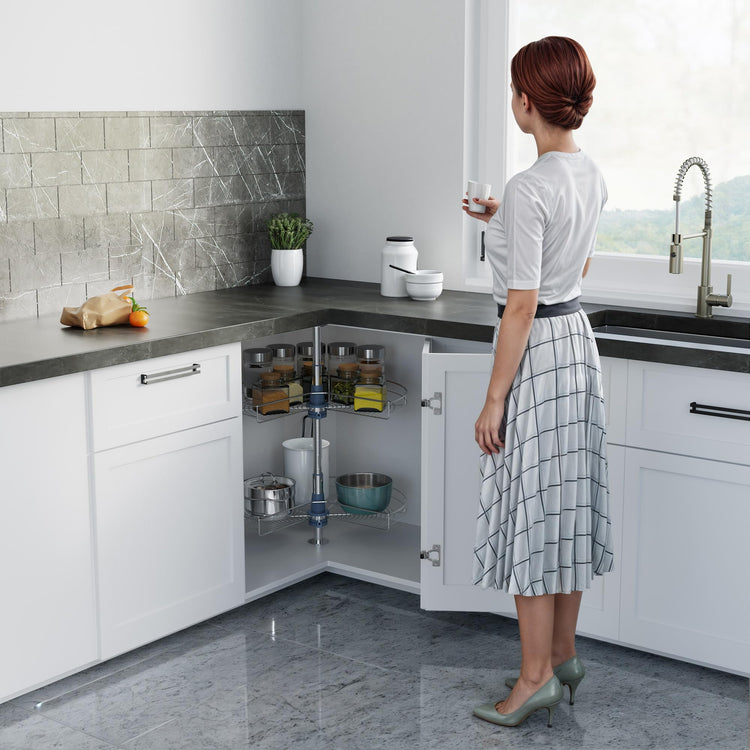 Dowell Base Cabinet Kidney Shape Dia.24 270° Lazy Susan