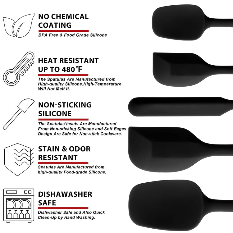 Silicone Spatula Set of 5 (5 Count)