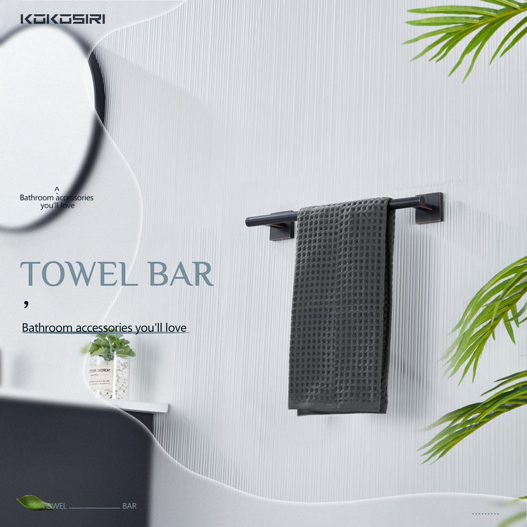 Hand Towel Bar Bathroom Towel Holder for Bath Kitchen Cabinet Towel Rails 16 Inch Oil Rubbed Bronze Stainless Steel B4005ORB