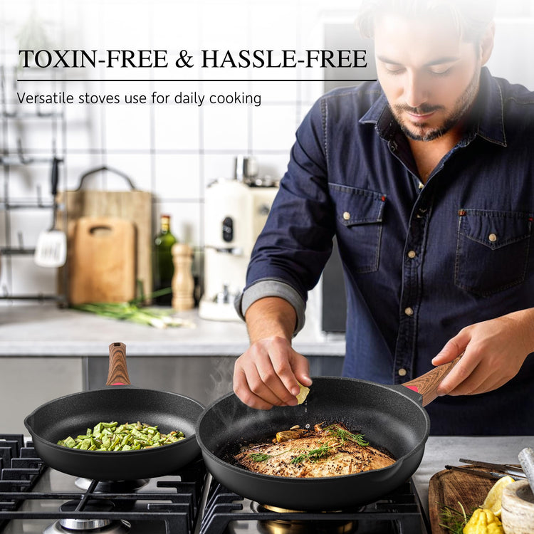 11 Inch Black Nonstick Frying Pan Skillet