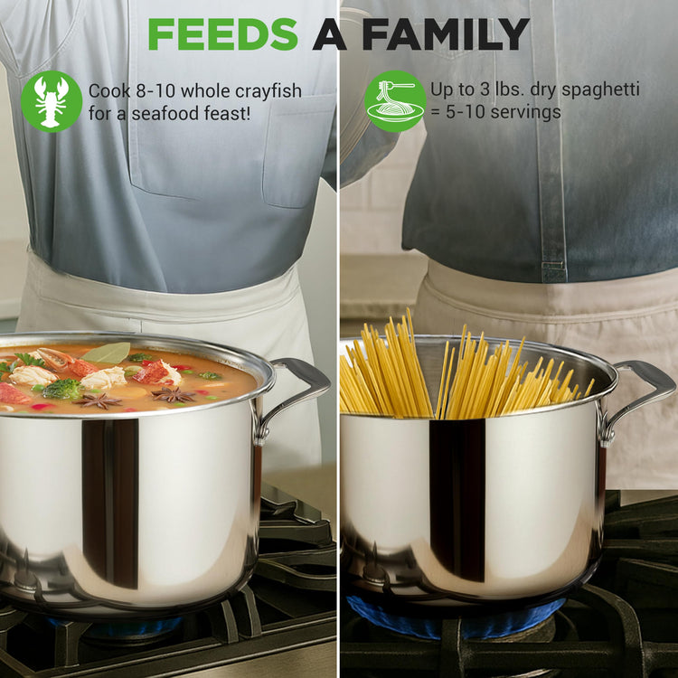 8 Quart Stainless Steel Stock Pot