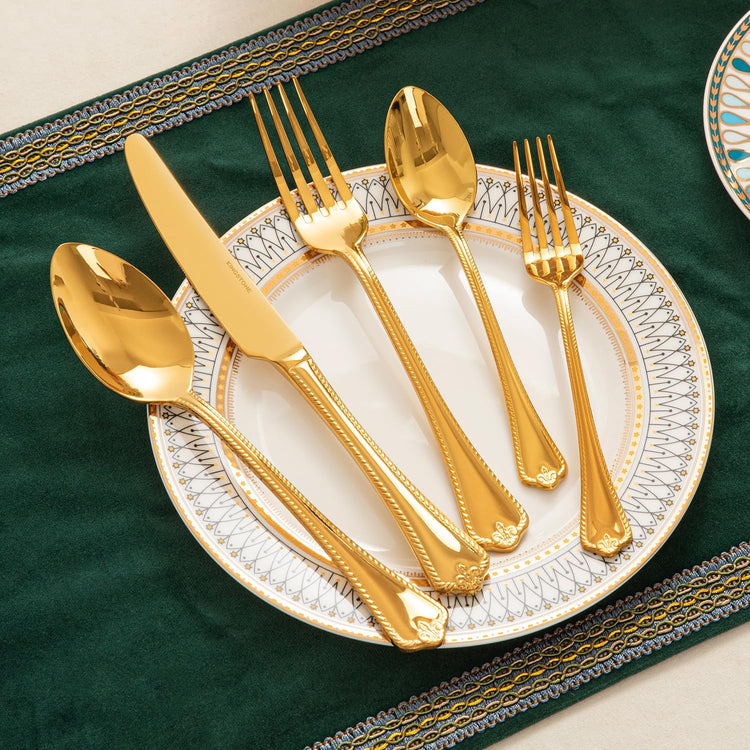 40 Pcs Gold Silverware Set (40 Count)