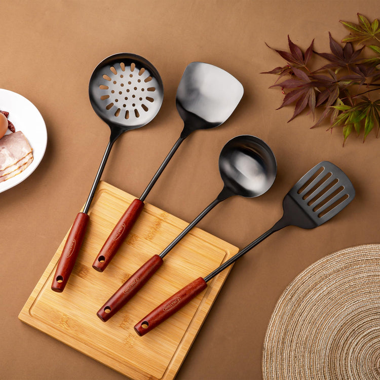 17inch Wok Spatula and Ladle (4 Count)