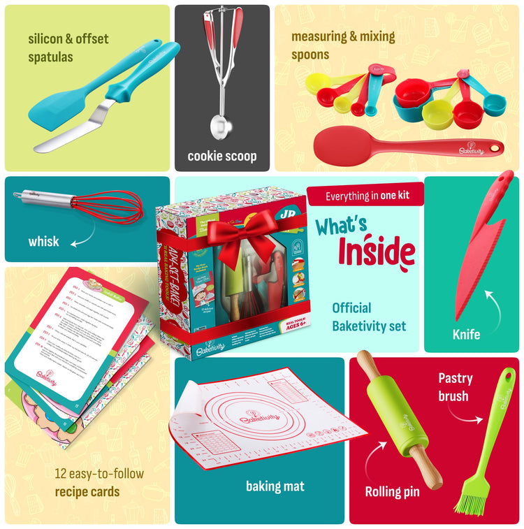 31 Piece Kids Baking Tools Set for Young Chefs