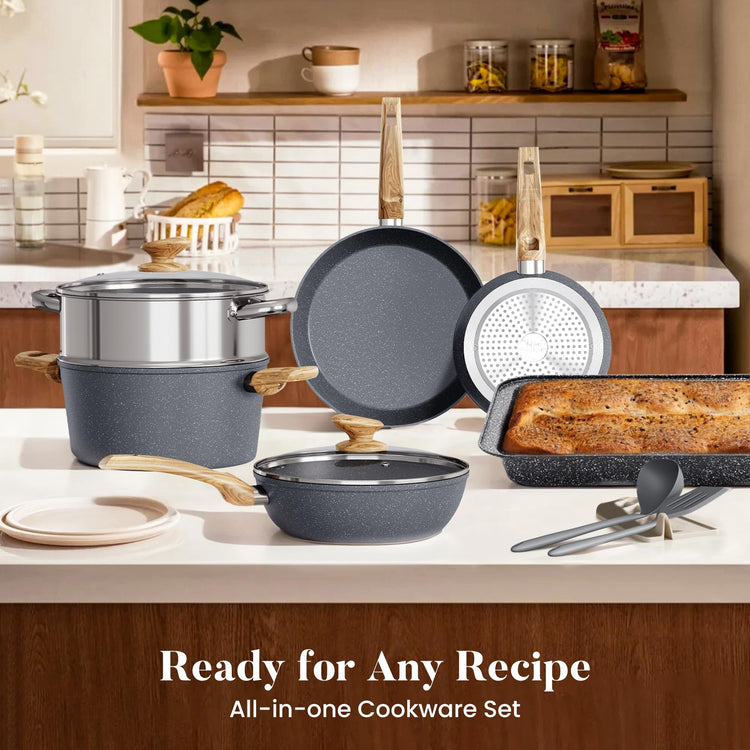 Granite Pots and Pans Set Non Stick