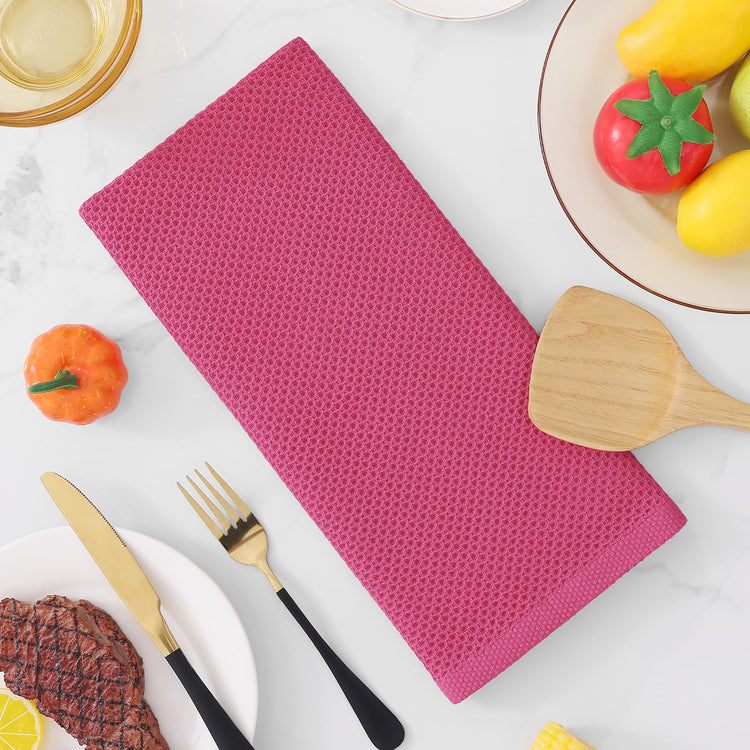 100% Cotton Waffle Weave Kitchen Dish Towels 8 (8 Count)