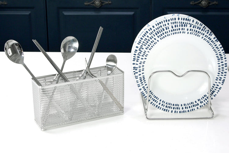 Kitchen Utensil Chopsticks Perforated Holder with Hooks