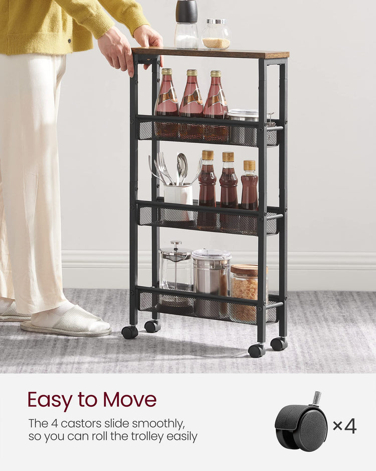 Slim Rolling Cart