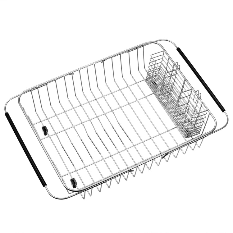 Expandable Dish Drying Rack Organizer and Utensil Cutlery Holder