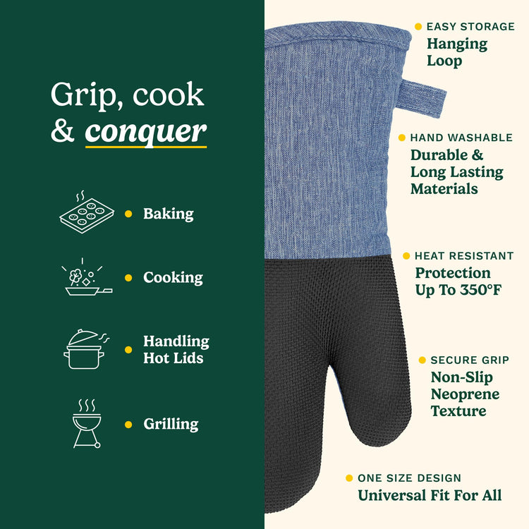 Cuisinart Chambray Kitchen Oven Mitts