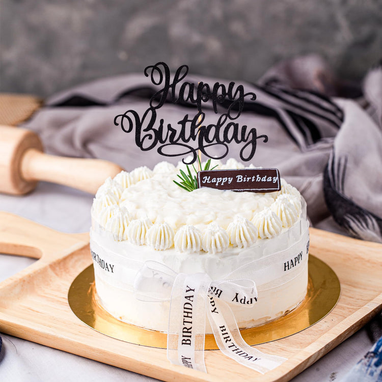 Happy Birthday Cake Toppers 9 Inch Glitter Happy Birthday Cake Pick for Birthday Anniversary Theme Party Cake Decorations Supplies