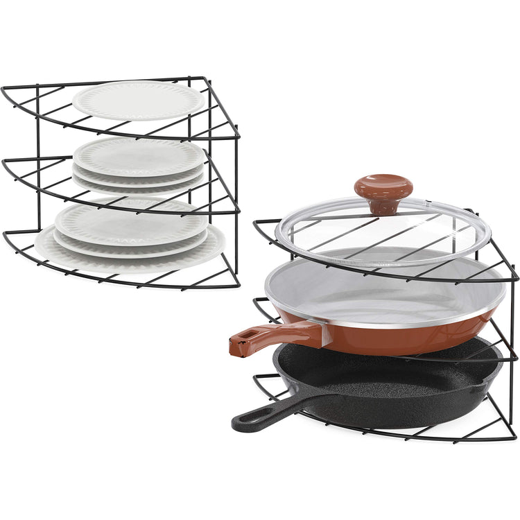 3 Tier Counter & Cabinet Corner Shelf Organizer (2 Count)