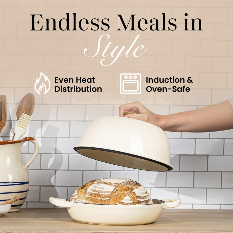 Enamelled Cast Iron Dutch Oven For Bread Baking