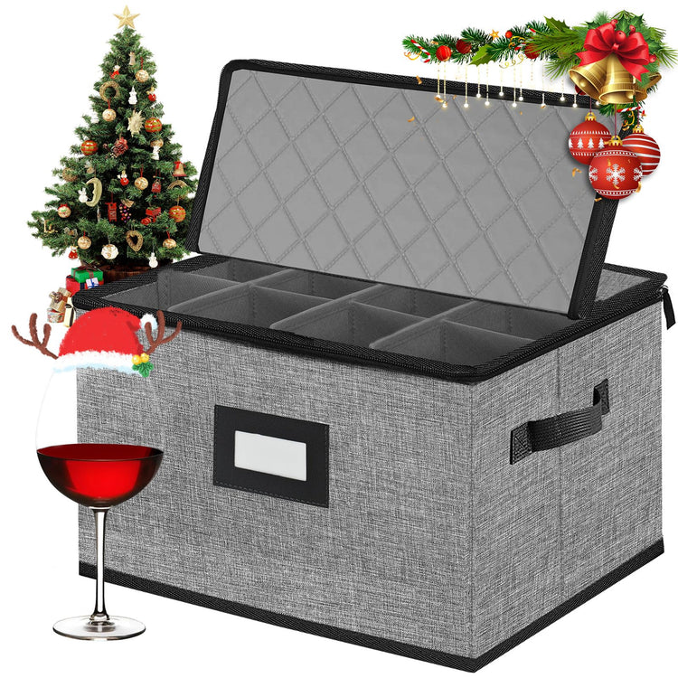 Quilted Wine Glass Storage Box