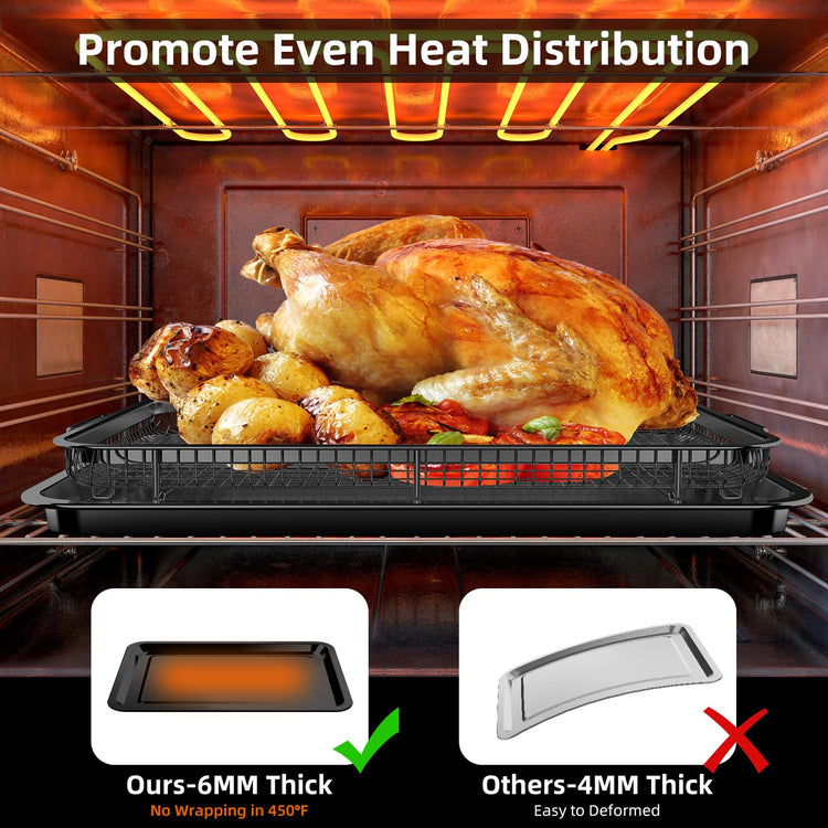 Large Air Fryer Basket for Oven with 30 PCS Parchment Paper