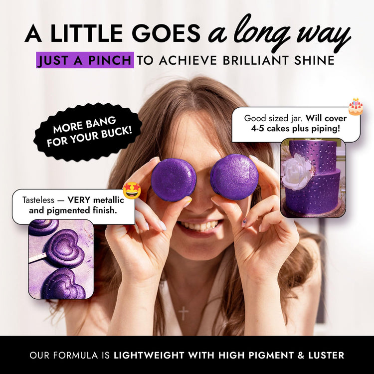 Purple Edible Glitter for Drinks & Cakes