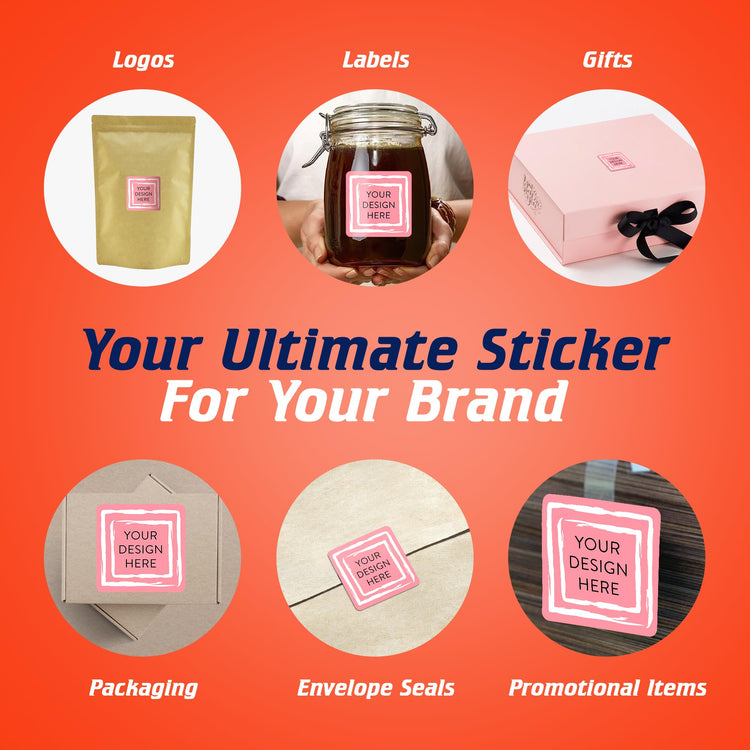 100 Custom Vinyl Stickers (100 Count)