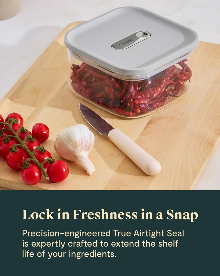 1 qt Glass Airtight Food Storage Container with Lid