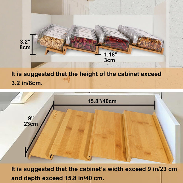 Spice Drawer Organizer with 20 Spice Jars