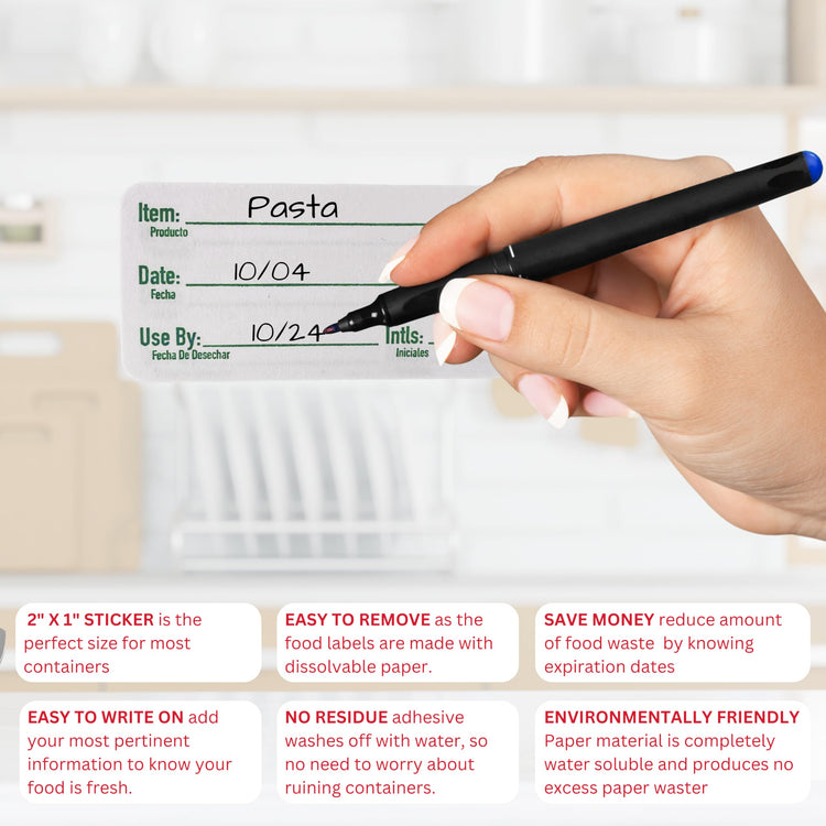 2x1 Dissolvable Food Labels