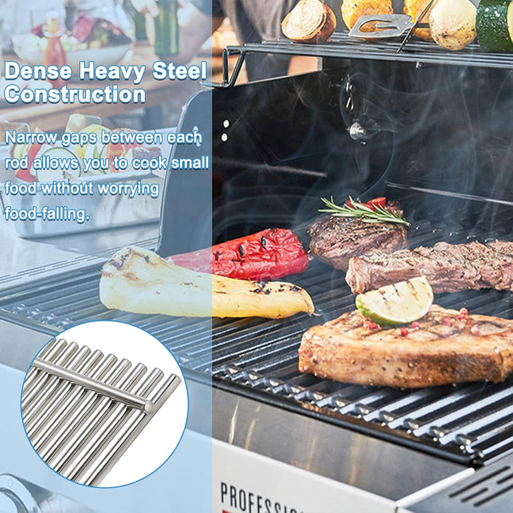Adviace 18.75 Inch 66095 Grill Grate Replacement for Weber Genesis II 300 & II LX 300 Series, II E-310, II S-310, II S-335, II E-335, 304 Stainless Steel Cooking Grate for Weber Genesis Grill Parts.