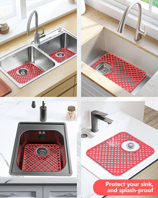 2 Pack Silicone Sink Protectors for Kitchen Sink