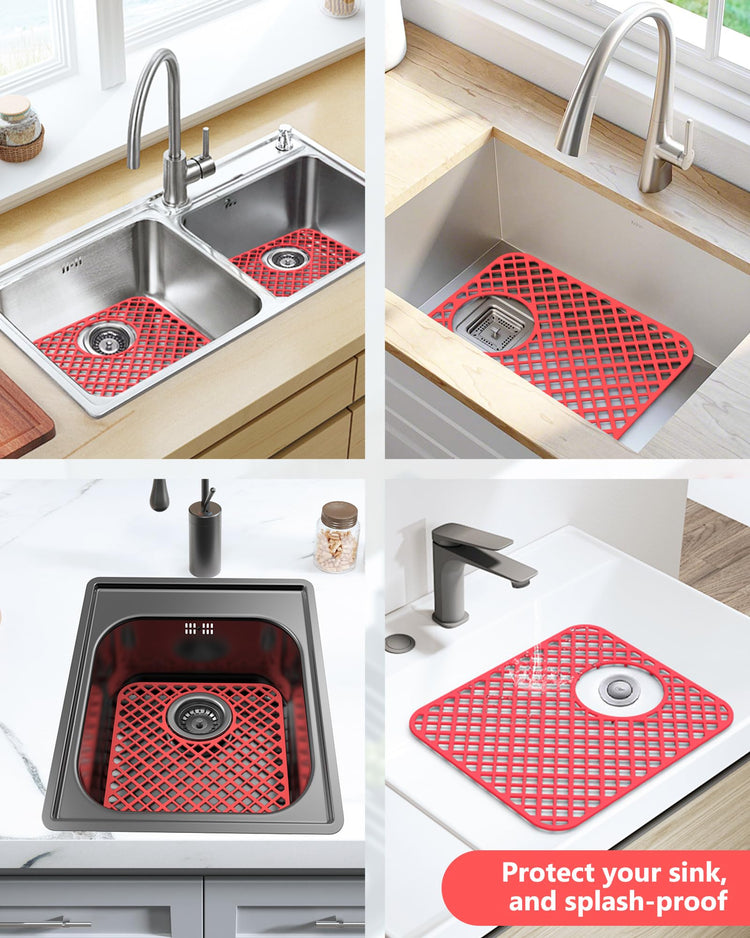 2 Pack Silicone Sink Protectors for Kitchen Sink