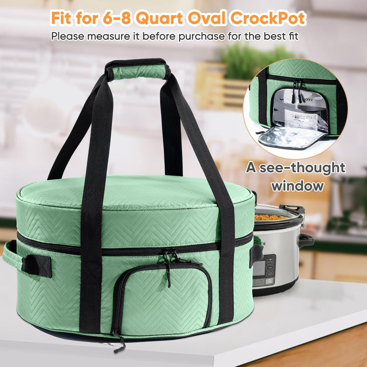 Insulated Slow Cooker Carrying Bag for 6