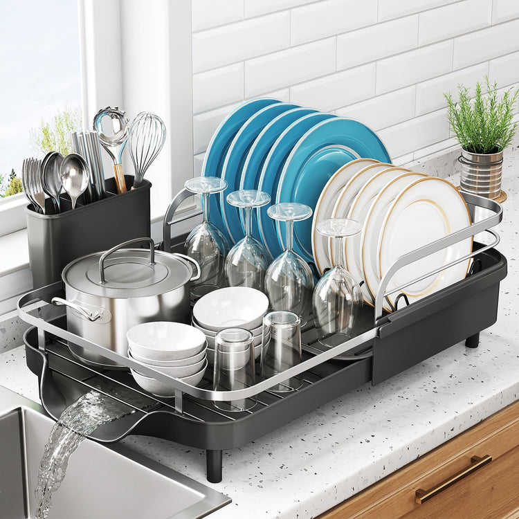 Expandable Dish Drying Rack for Kitchen Counter