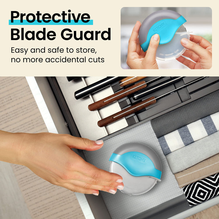 Pizza Cutter Wheel with Protective Blade Cover