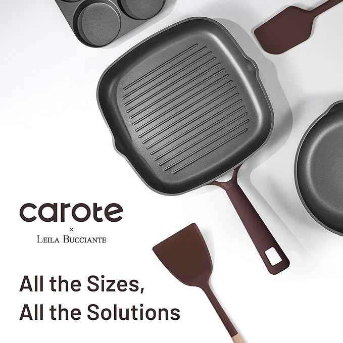 CAROTE 31PCS Pots and Pans Set, Nonstick Cookware Set Kitchen Non Stick Induction Titanium Cookware Non-toxic Granite Cooking set, PFOA Free