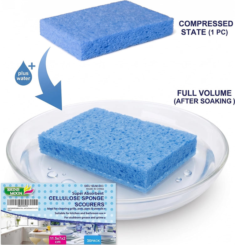 36 Pk Pop Up Compressed Cellulose Kitchen Sponges (36 Count)