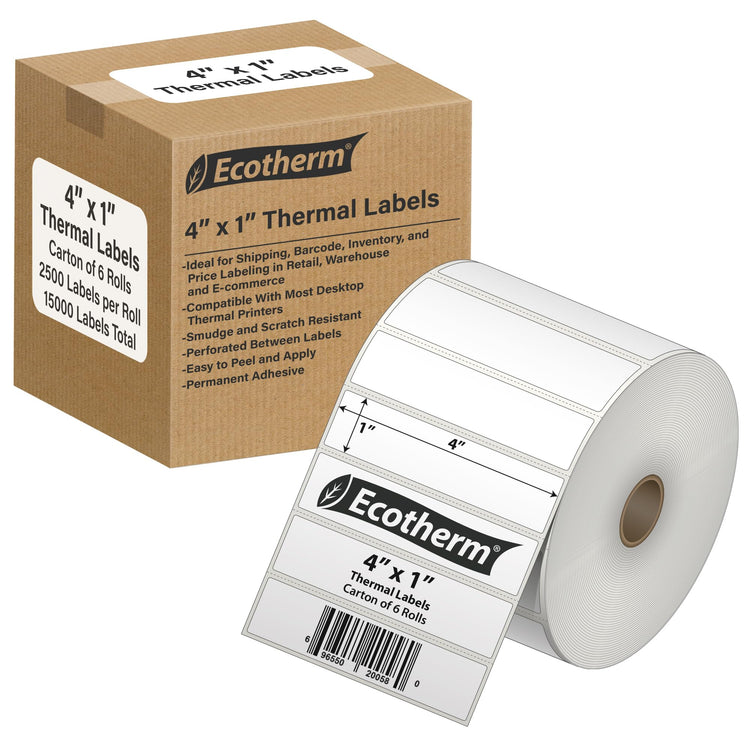 4" x 1" Thermal Labels (15000 Count)