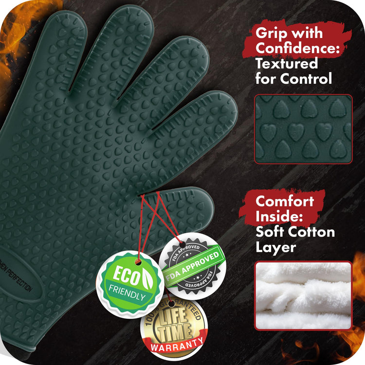 Silicone Smoker BBQ Gloves (2 Count)