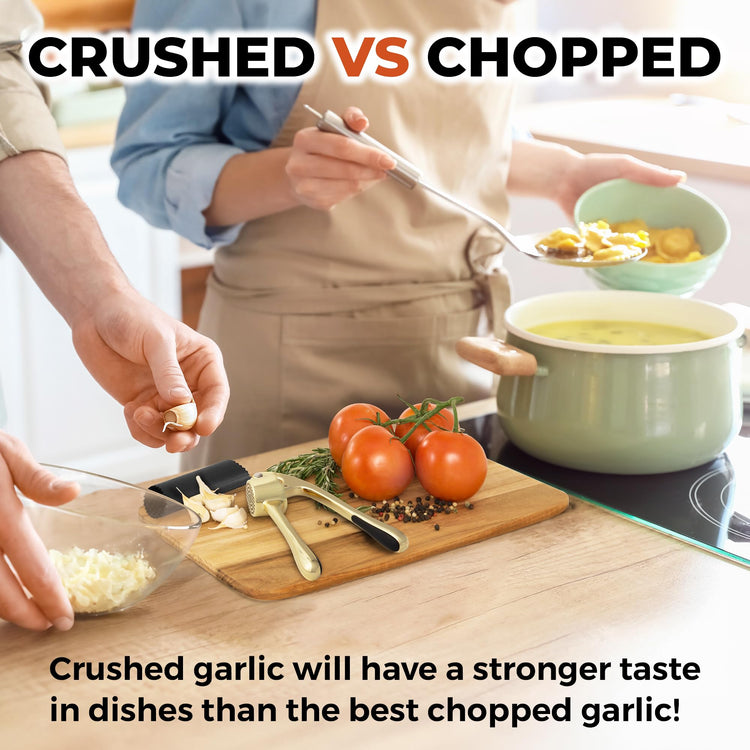 Large Premium Garlic Press Set