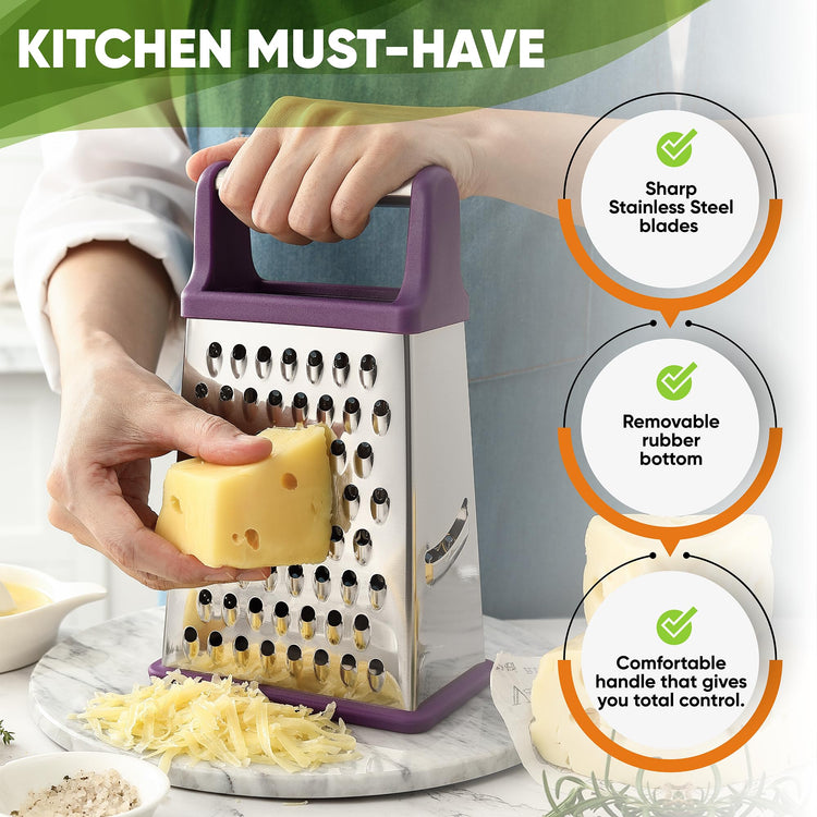 Stainless Steel XL Cheese Grater for Kitchen