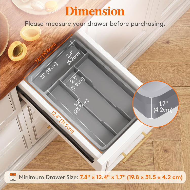 Silverware Drawer Organizer Tray