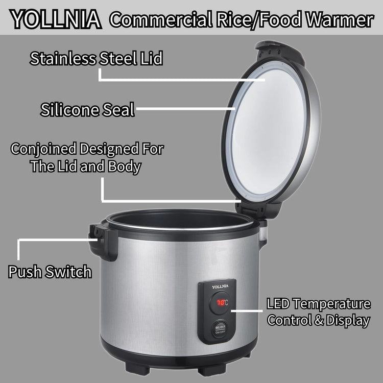 55 Raw 110 CUP Commercial Rice Warmer